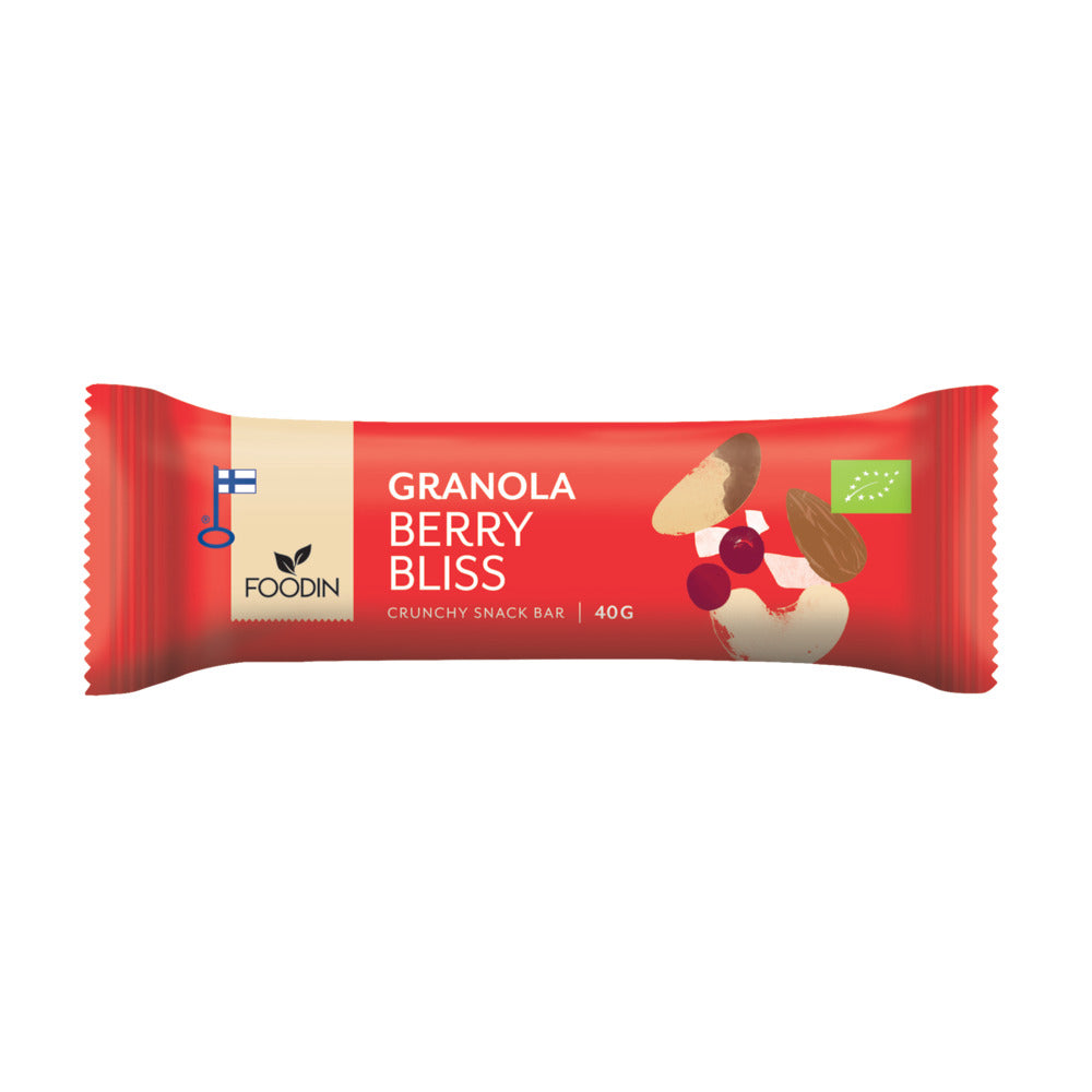 Organic Granola Bar Berry Bliss 40g-pack of 12