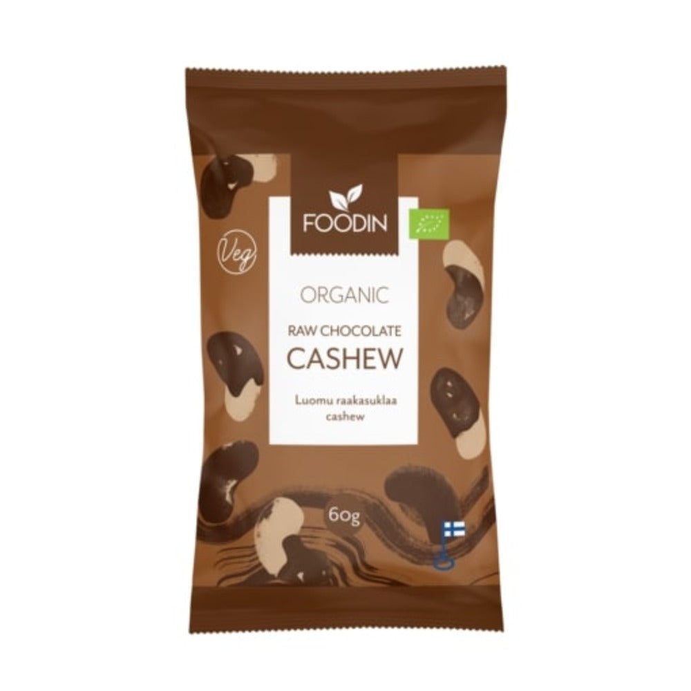 Foodin_Organic Raw Chocolate Coated Cashew 60g-Pack of 8
