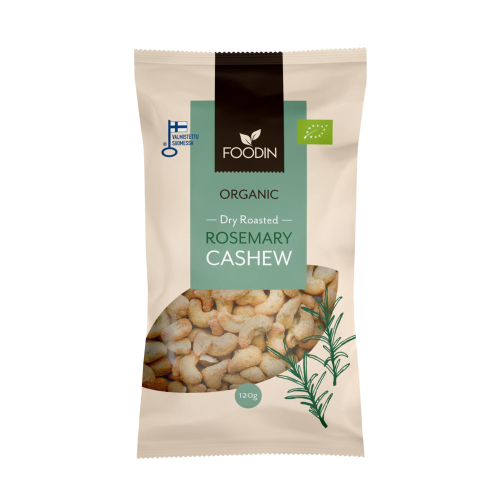 FI Organic Dry Roasted Rosemary Cashews 120g