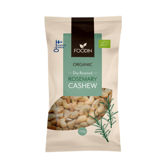 FI Organic Dry Roasted Rosemary Cashews 120g