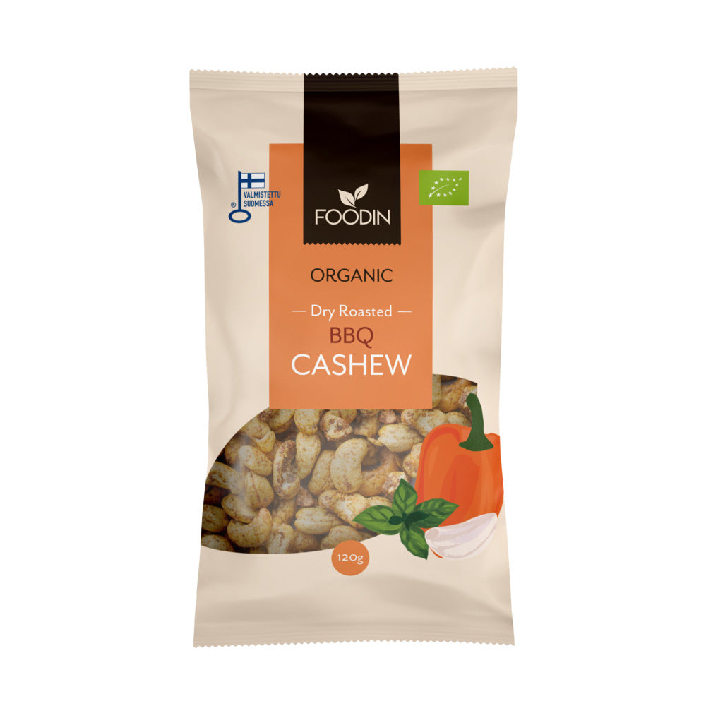 Foodin_Organic Dry Roasted BBQ Cashew 120g-pack of 8