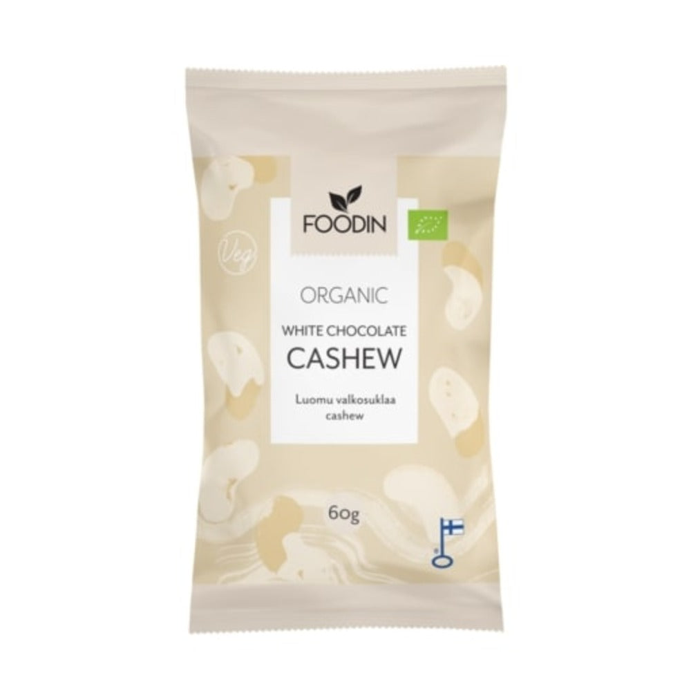 Foodin_Organic Raw White Chocolate Cashew 60G-pack of 4
