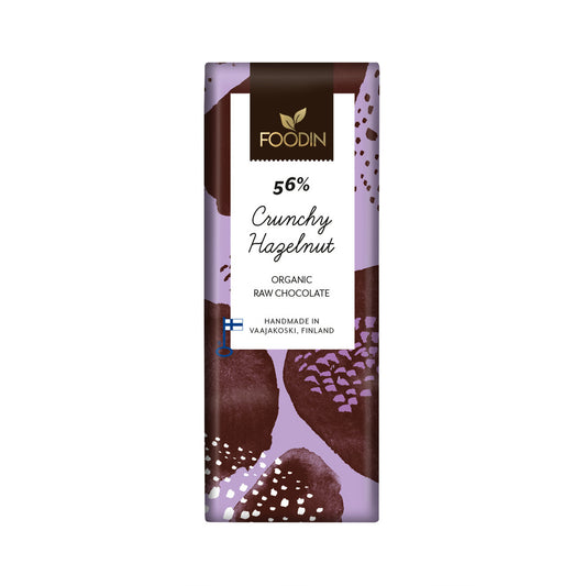 Foodin_Organic Raw Chocolate Crunch Hazelnut 54%-Pack of 2