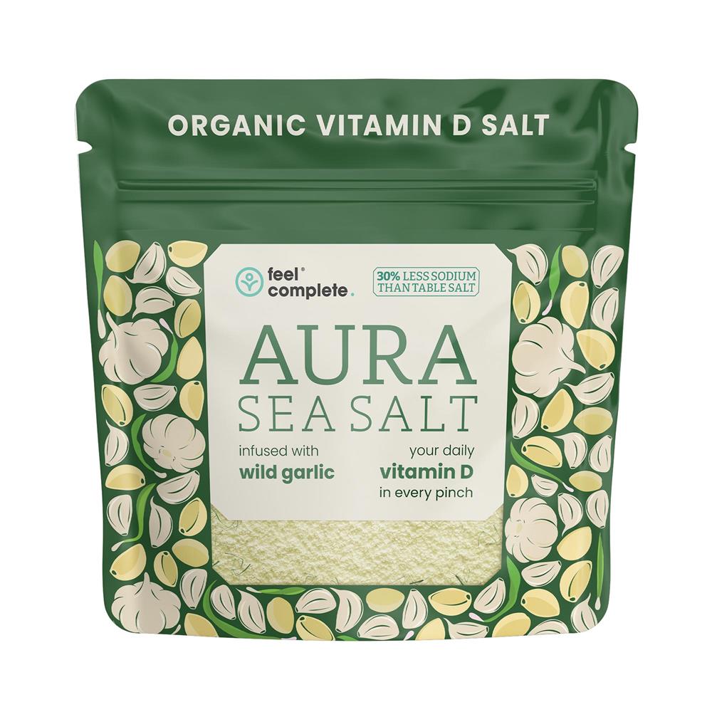 Feel Complete_(Aura Sea Salt) Organic Wild Garlic Vitamin D Celtic Salt 80g
