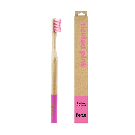 From Earth to Earth_Bamboo Toothbrush Tickled Pink - Pink Soft 1 Unit