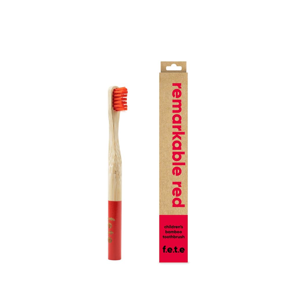 From Earth to Earth_Bamboo Toothbrush Remarkable Red - Red Child 1 Unit