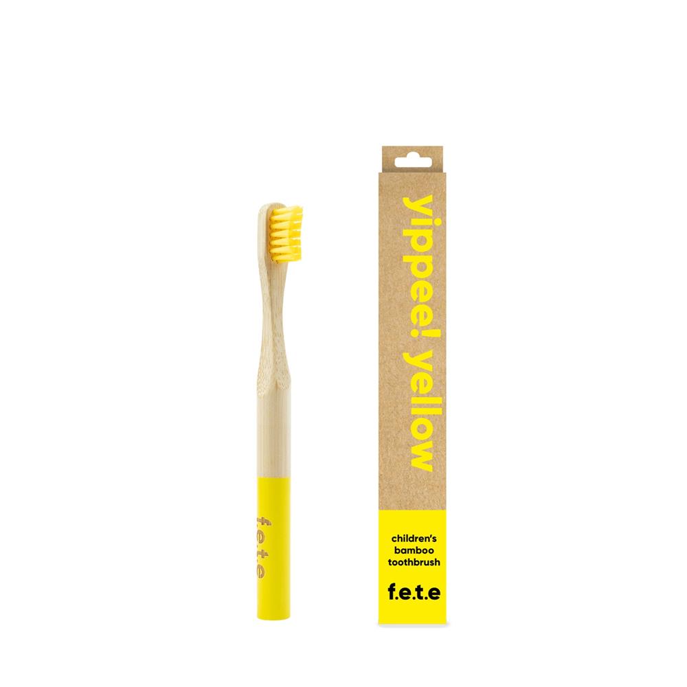 From Earth to Earth_Bamboo Tooth Brush Yippee! Yellow Yellow Child 1 Unit