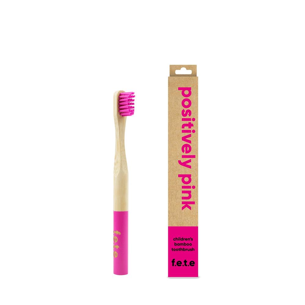 From Earth to Earth_Bamboo Tooth Brush Positively Pink child