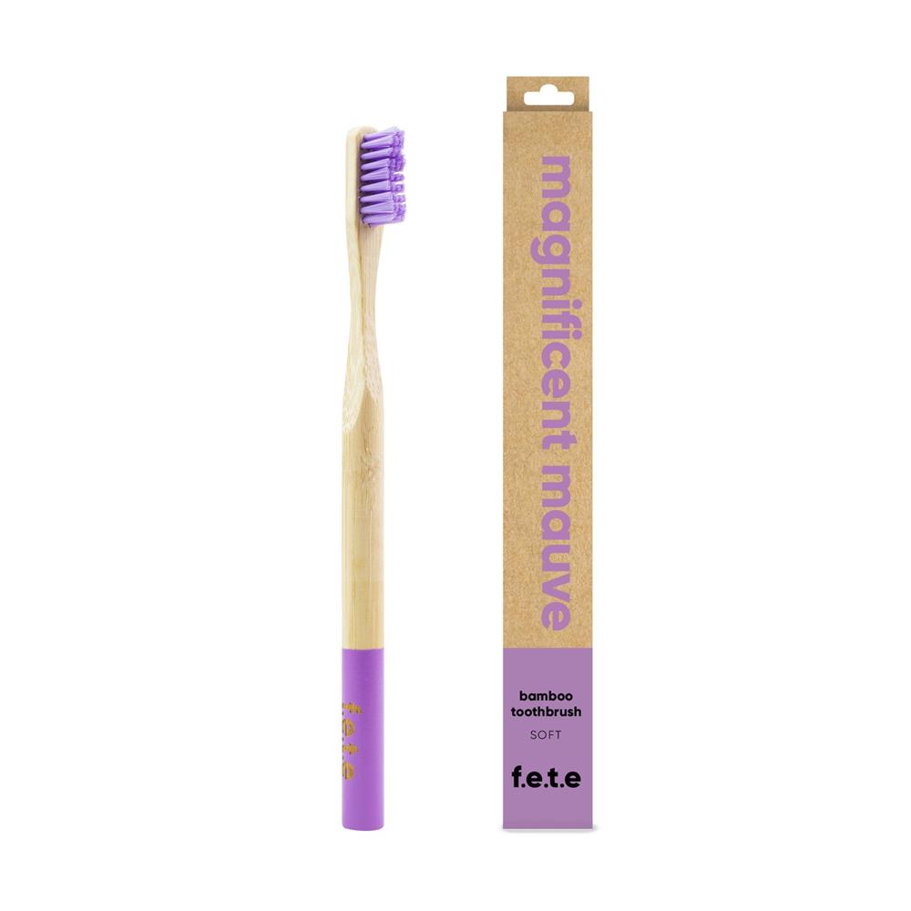 From Earth to Earth_Bamboo toothbrushes Magnificent Mauve Purple Soft