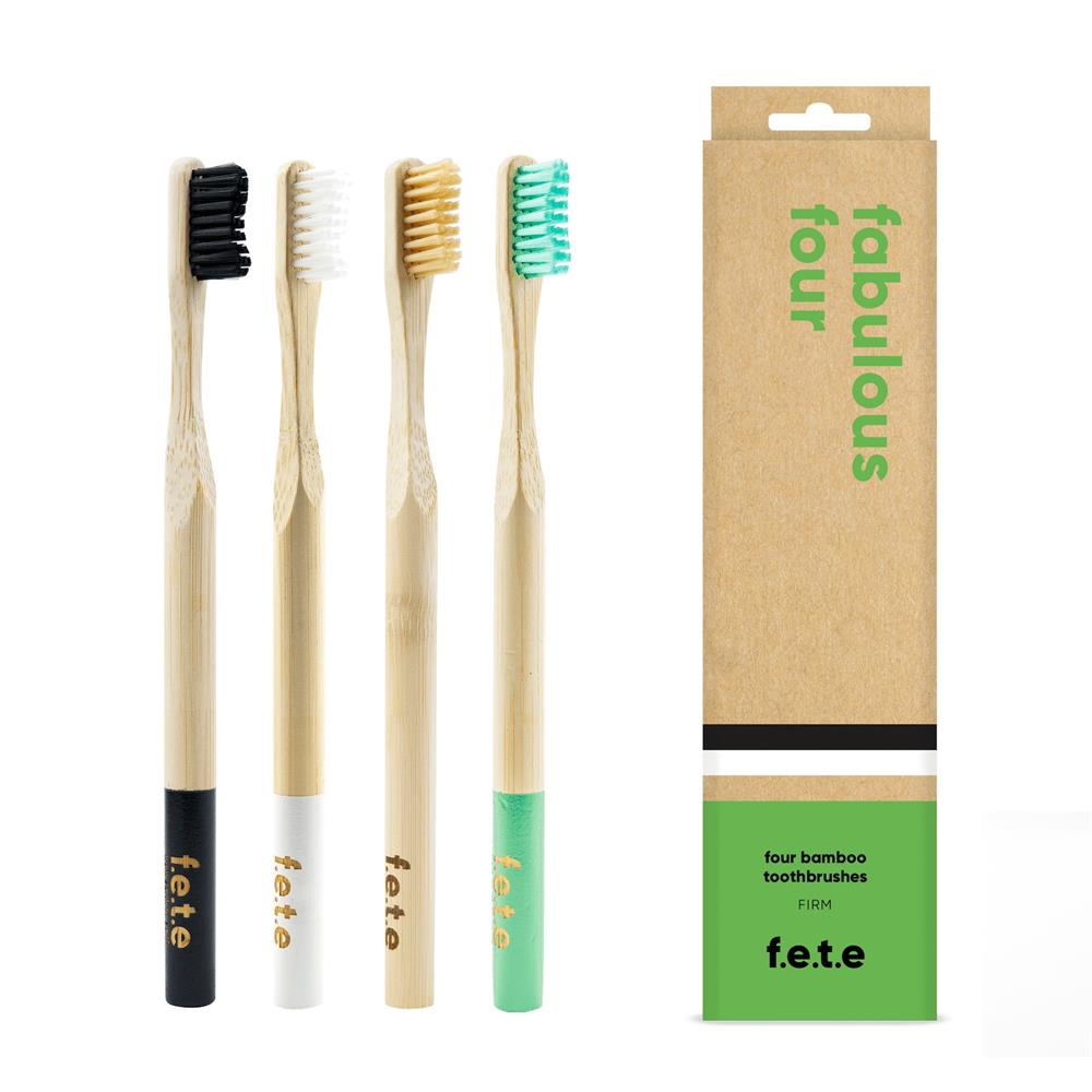 From Earth to Earth_Bamboo Toothbrush Fantastic Family Pack 2x Medium Adult 2x Child