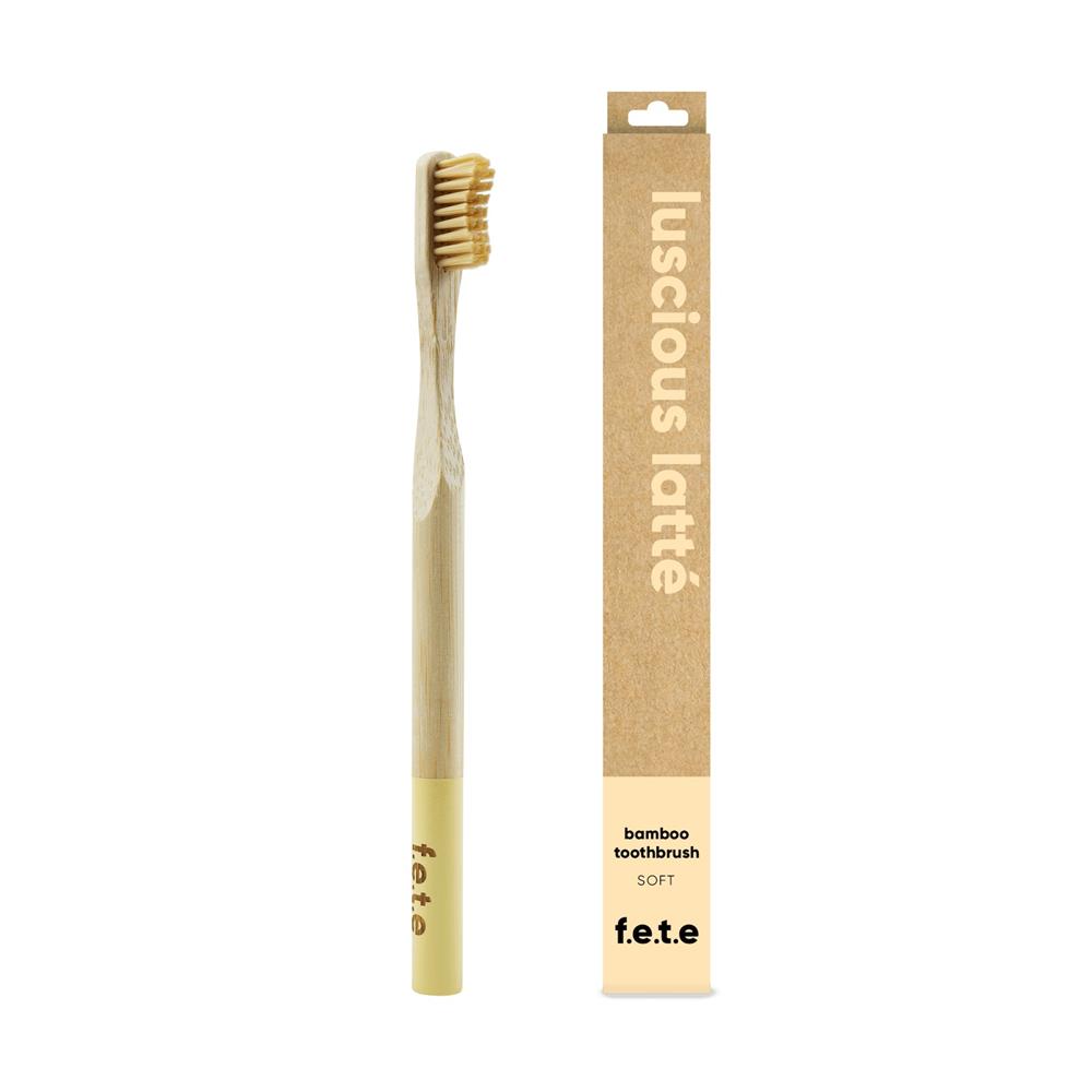 From Earth to Earth_Bamboo toothbrushes Luscious Latte - Beige Soft