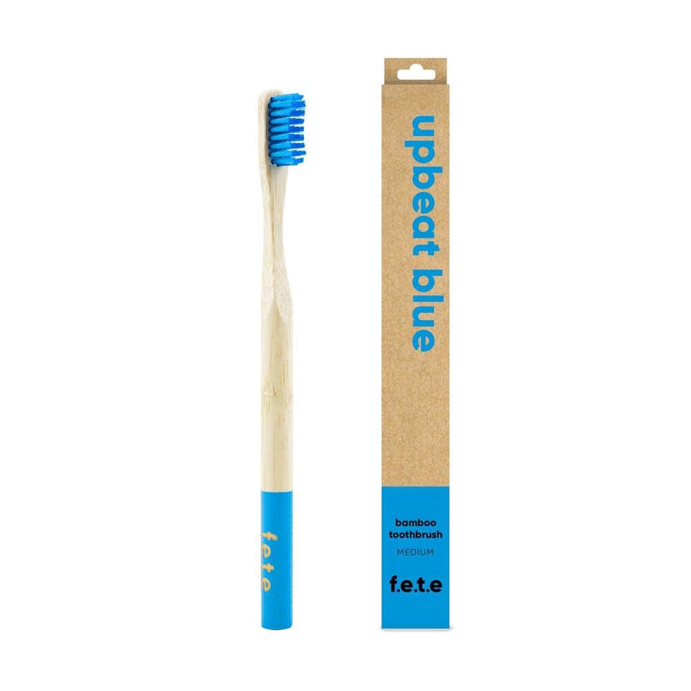 From Earth to Earth_Bamboo Toothbrush Upbeat Blue - Bright Blue Medium 1 Unit