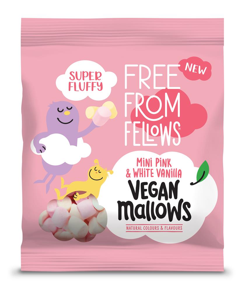 Free From Fellows_Vegan Vanilla Pink & White Mini Mallows 105g-pack of 2