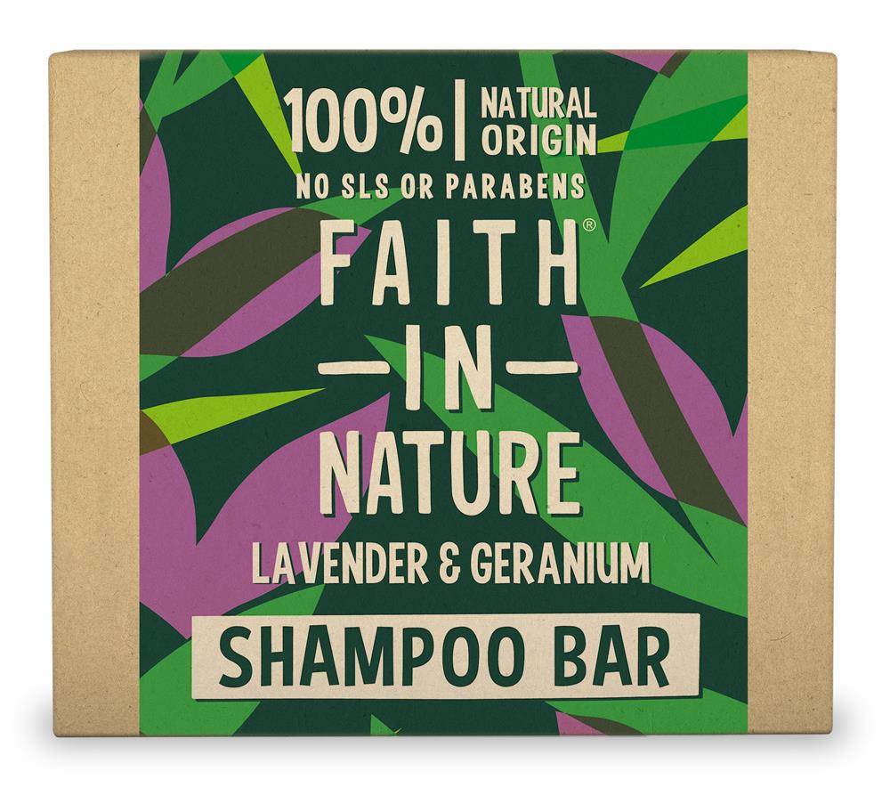 Faith in Nature_Shampoo Bar Lavender & Geranium 85gm