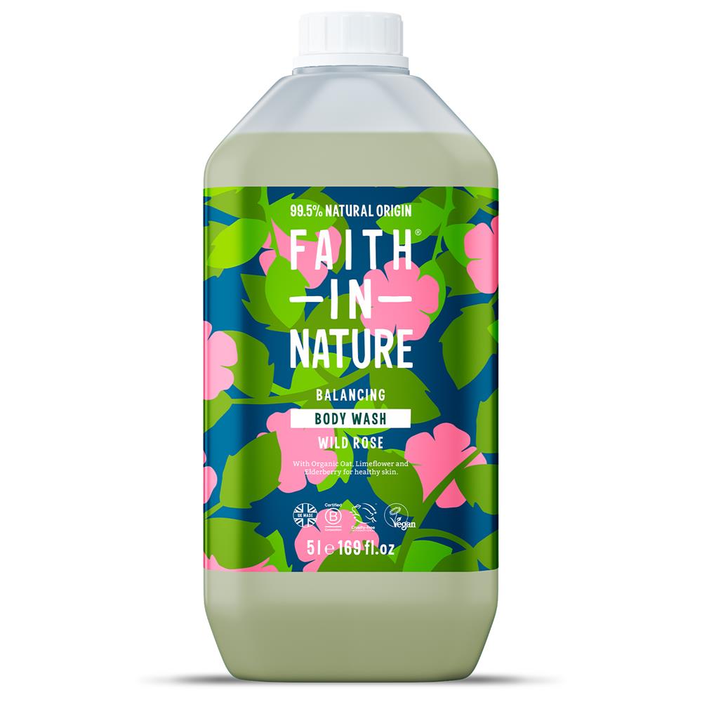 Faith in Nature_Wild Rose Body Wash 5 Litre