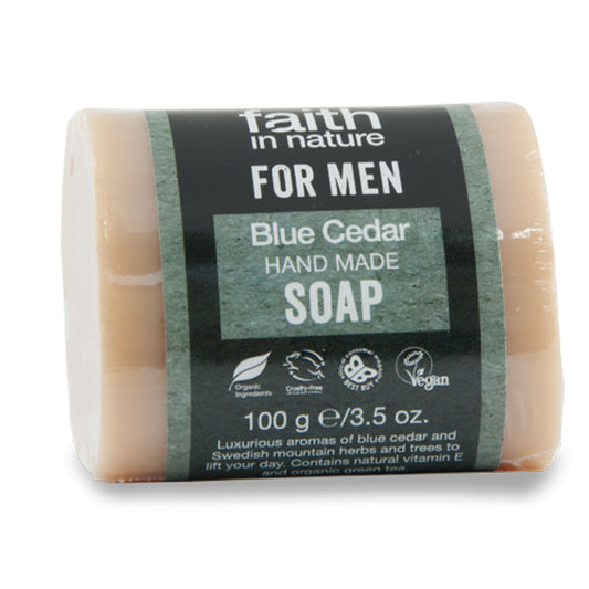 Faith in Nature_Faith For Men Blue Cedar Soap 100g