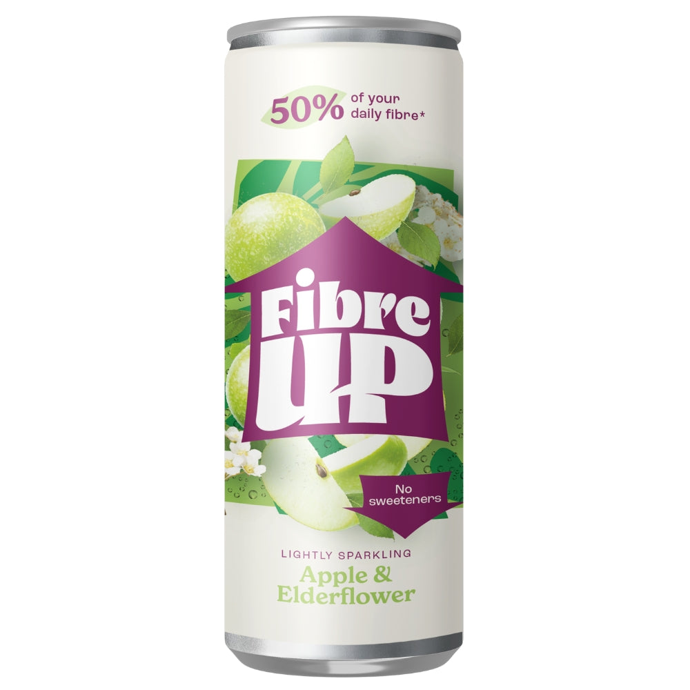 Fibre Up_Apple & Elderflower Prebiotic Fibre Soft Drink 250ml-pack of 3