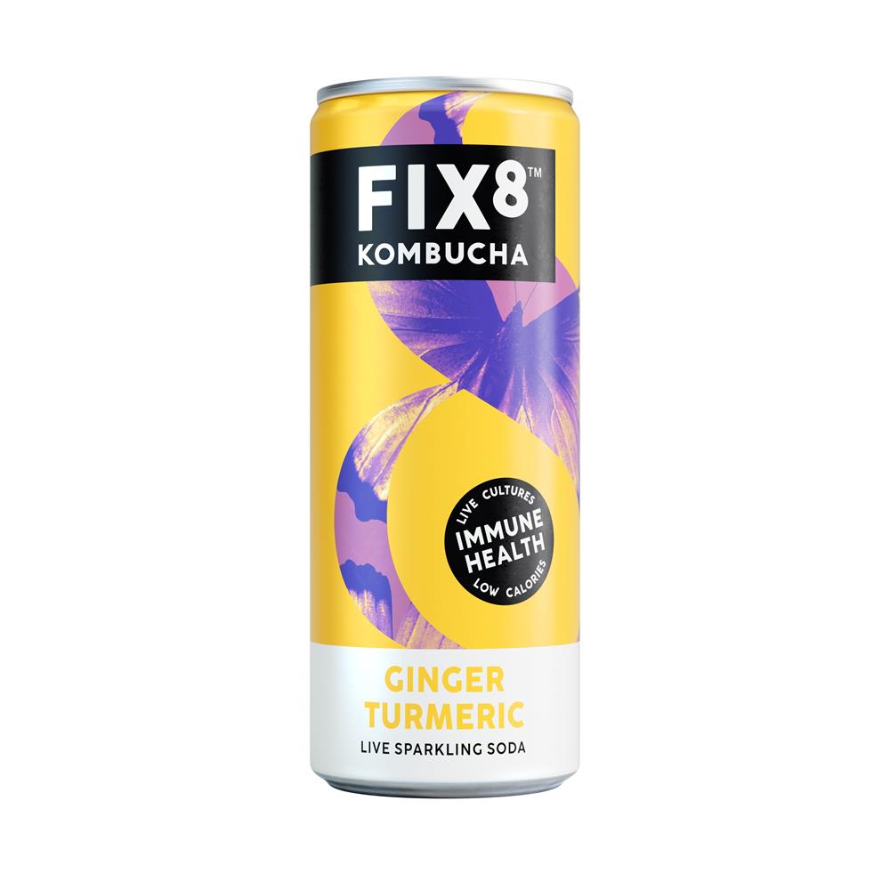 Fix8 Kombucha_Fix8 Ginger Turmeric Kombucha with Vitamin C and Live Cultures-Pack of 2