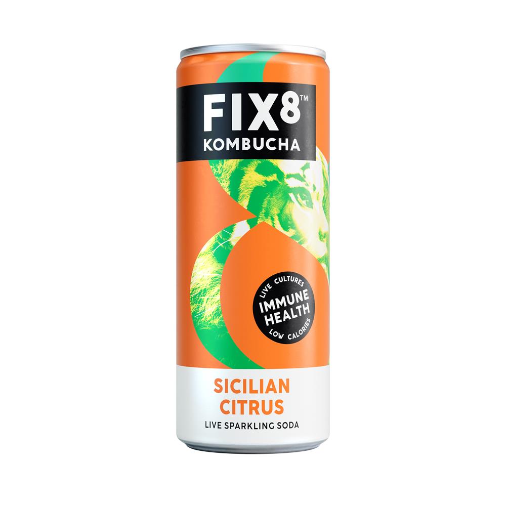 Fix8 Kombucha_Fix8 Sicilian Citrus Kombucha w added Vitamin C and Live Cultures-Pack of 2