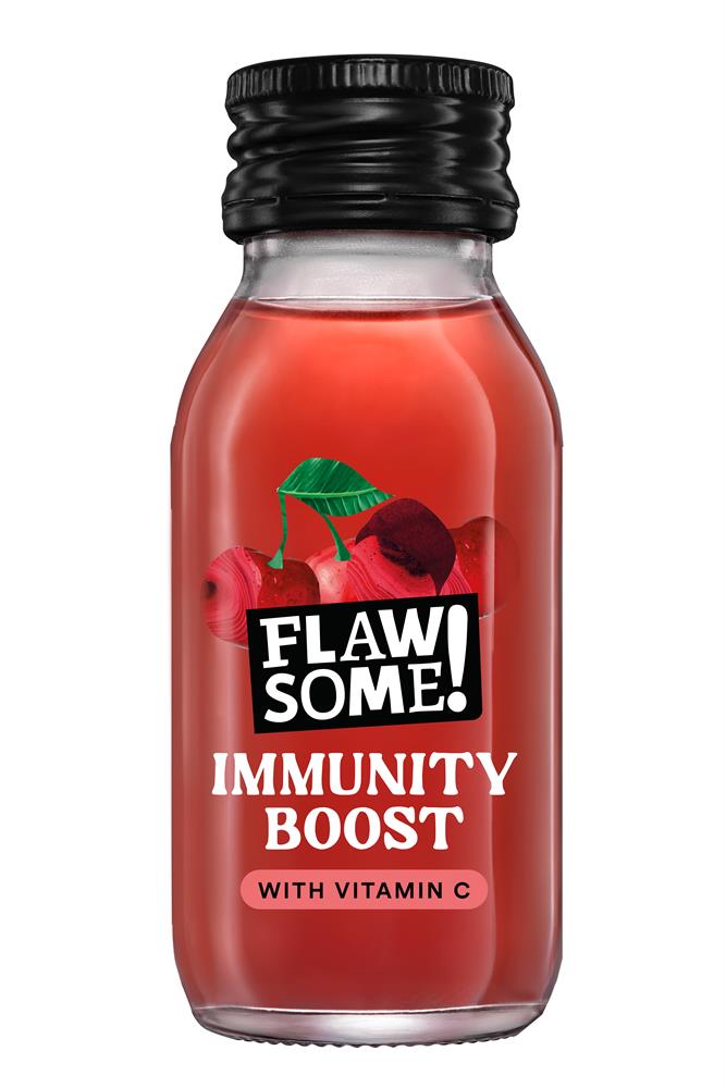 Flawsome!_Flawsome Immune Boost Cherry + Vitamin C Health Shot Glass 60ml-Pack of 3