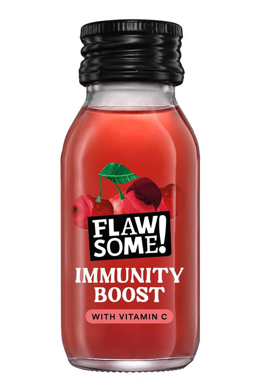 Flawsome!_Flawsome Immune Boost Cherry + Vitamin C Health Shot Glass 60ml-Pack of 3