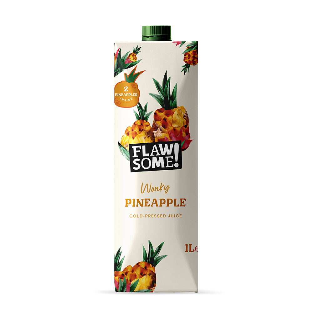 Flawsome!_Pineapple Cold-Pressed Juice 1L-Pack of 2