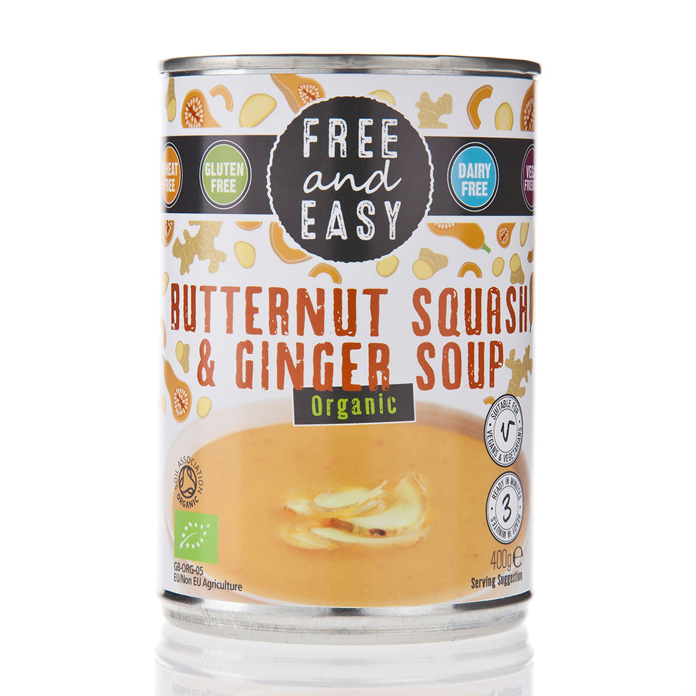 Free & Easy_Organic Butternut Squash & Ginger Soup 400g-pack of 2