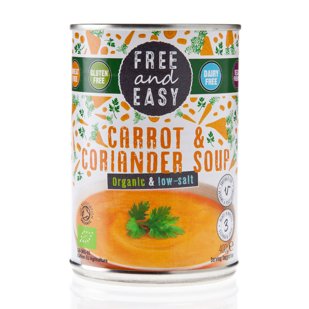 Free & Easy_Organic Low Salt Carrot & Coriander Soup 400g-pack of 2