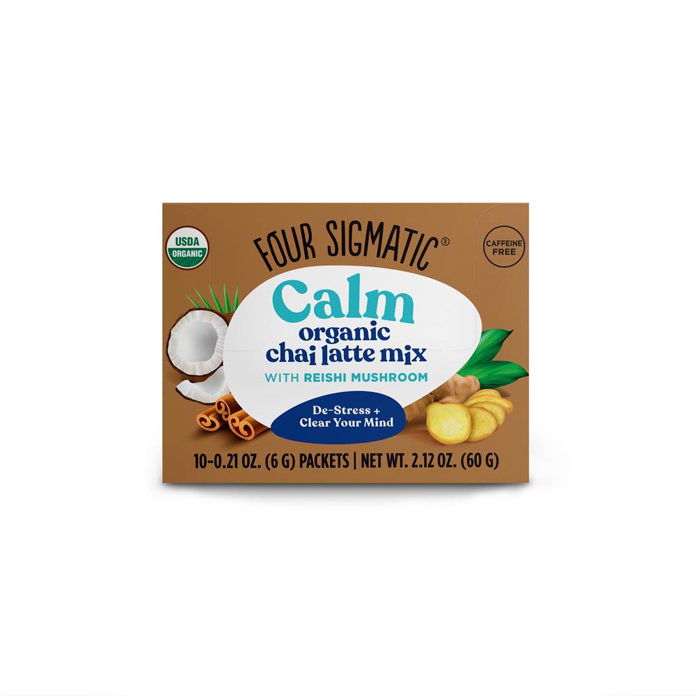 Four Sigma Foods_Calm Organic Chai Latte With Reishi mushrooms 10 Sachets