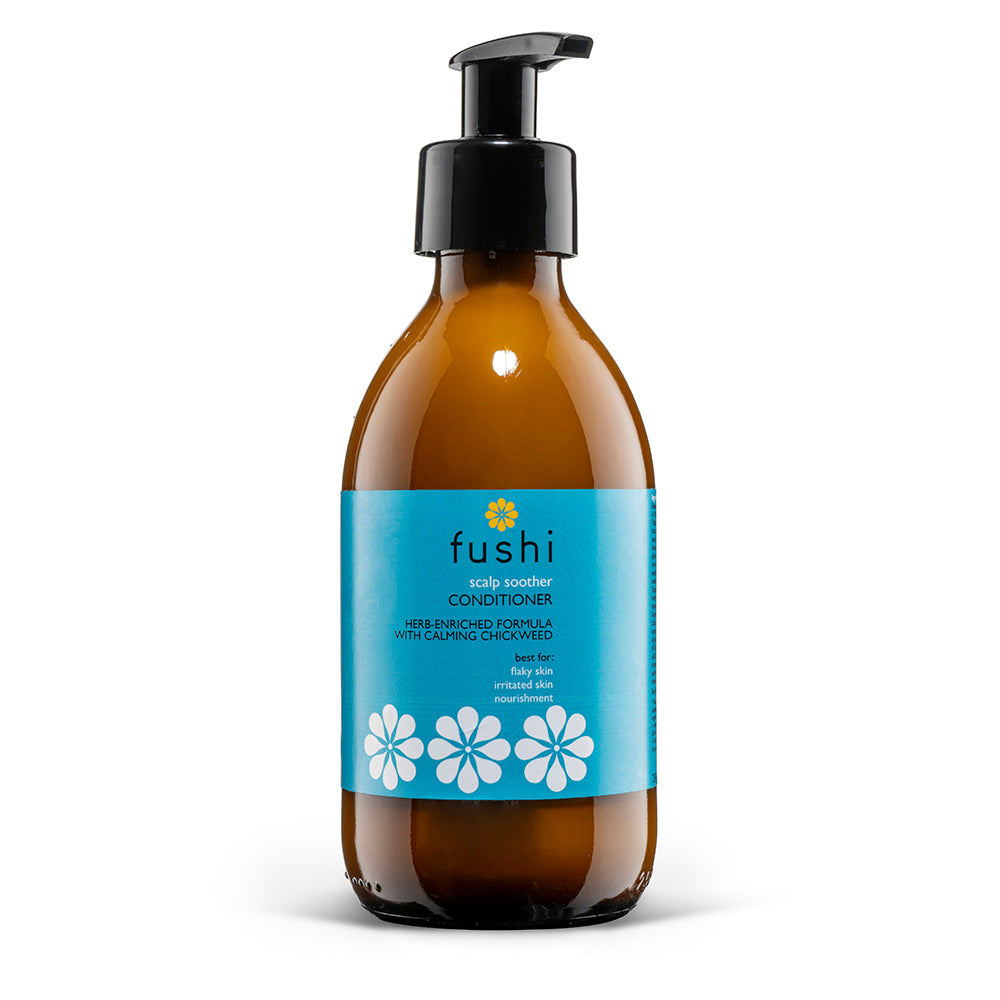 Fushi Wellbeing_Scalp Soother Herbal Conditioner 230ml Glass Bottle