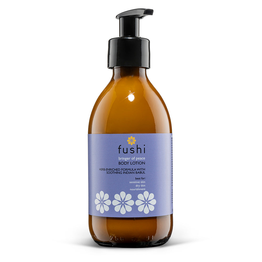 Fushi Wellbeing_Bringer of Peace Herbal Body Lotion 230ml Glass Bottle