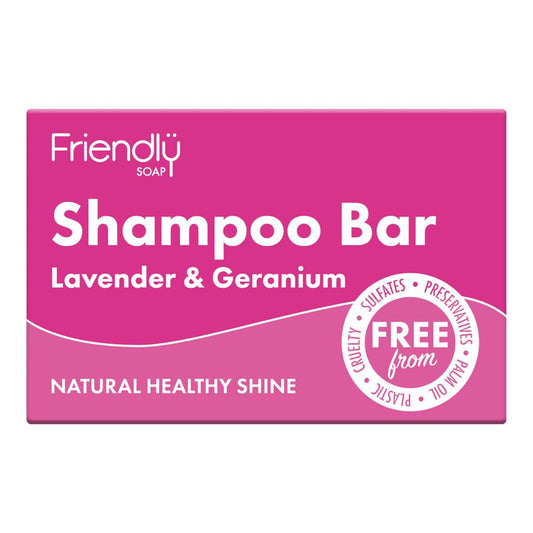 Friendly Soap_Natural Shampoo Bar - Lavender & Geranium 95g-pack of 2
