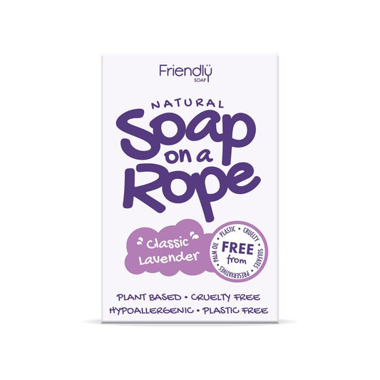 Friendly Soap_Lavender - Natural Soap On A Rope 125g
