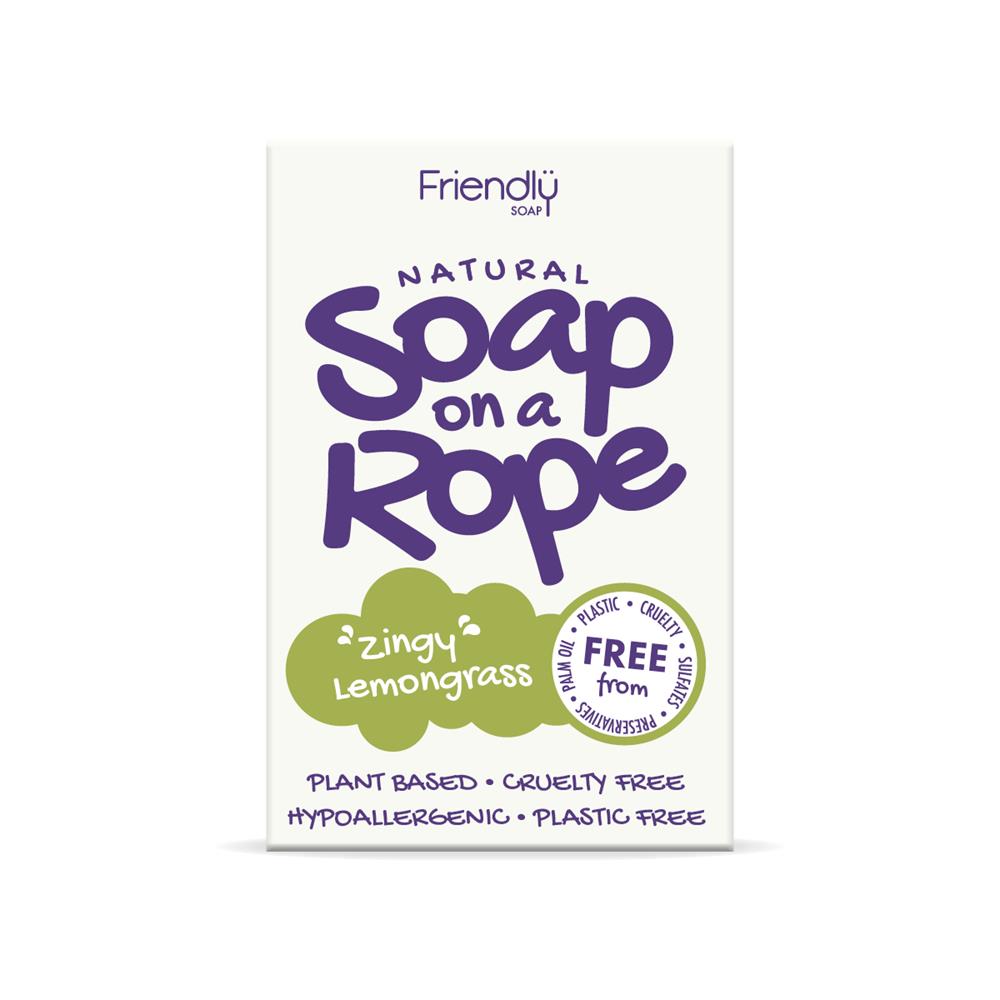 Friendly Soap_Lemongrass - Natural Soap On A Rope 125g