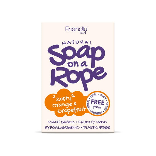 Friendly Soap_Orange & Grapefruit - Natural Soap On A Rope 125g