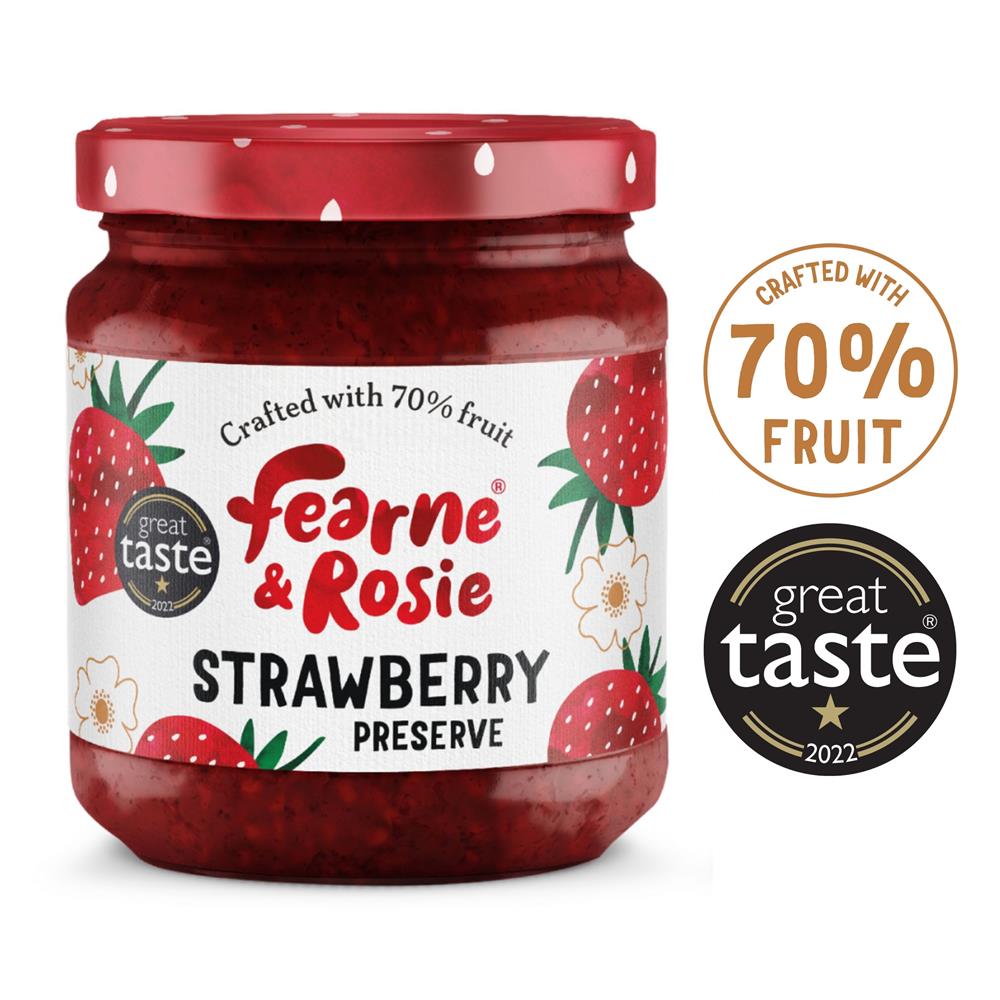 Fearne and Rosie_Fearne & Rosie Strawberry Jam 70% Fruit 310g-pack of 2