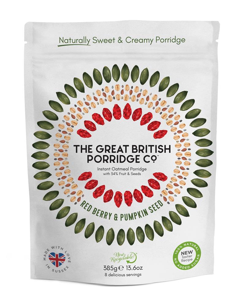The Great British Porridge Com_Red Berry & Pumpkin Seed Porridge 385g