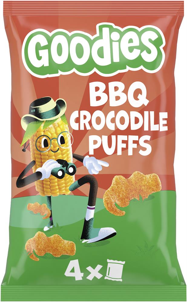 Goodies_Goodies Kids Snack Crocodile Puffs BBQ Multipack 4x12g