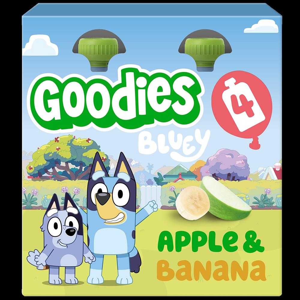 Goodies_Goodies Bluey Kids Apple & Banana Fruit Pouches M/P 4x100g