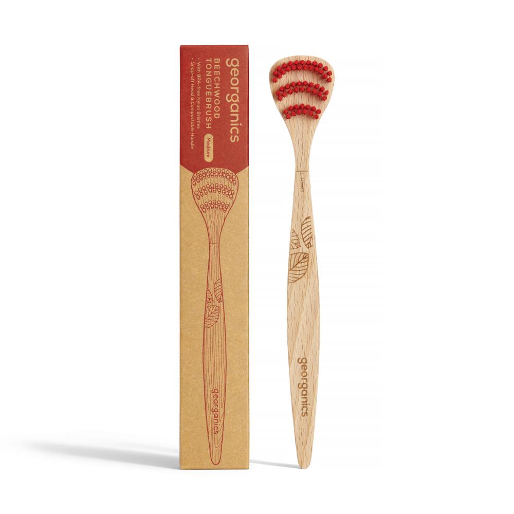 Georganics_Beechwood Tongue Brush - 1 Unit-Pack of 2