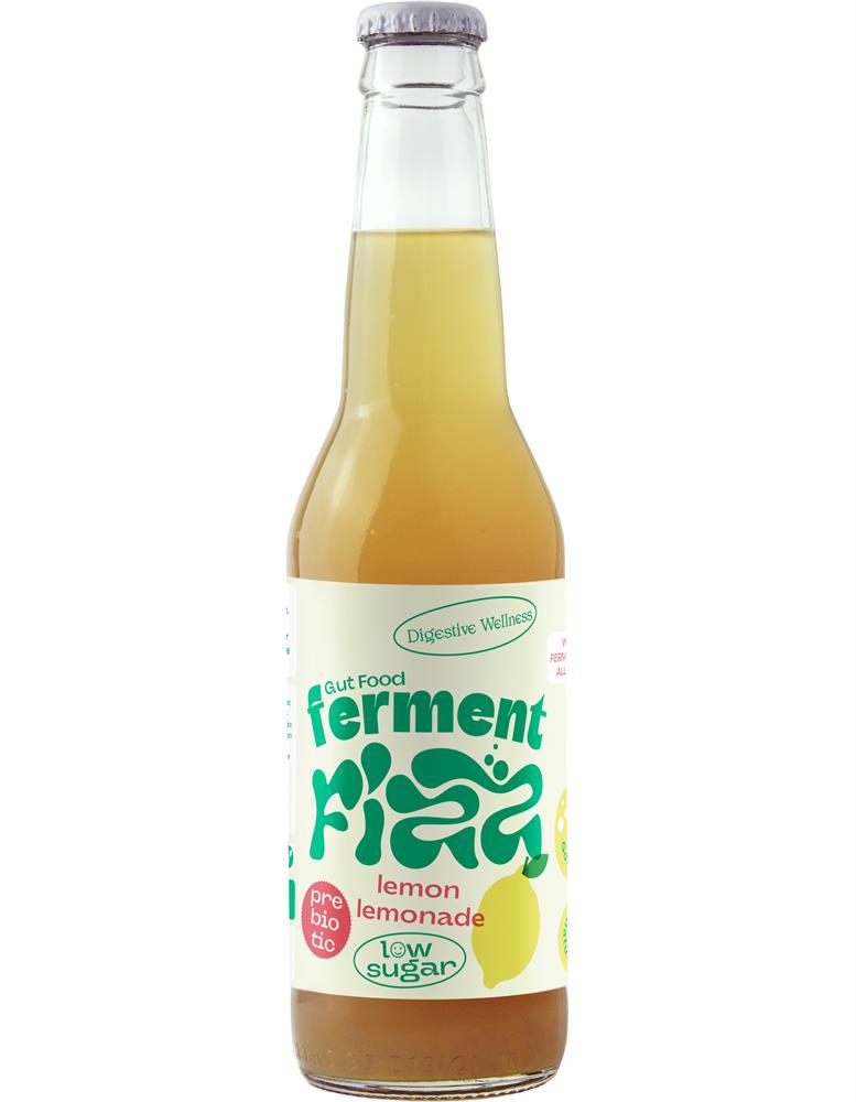 Ferment Fizz Lemon Fermented Prebiotic Lemonade 330ml-pack of 3