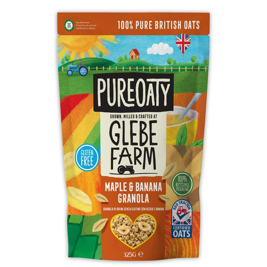 Glebe Farm_Gluten Free PureOaty Maple & Banana Granola 325g-pack of 3