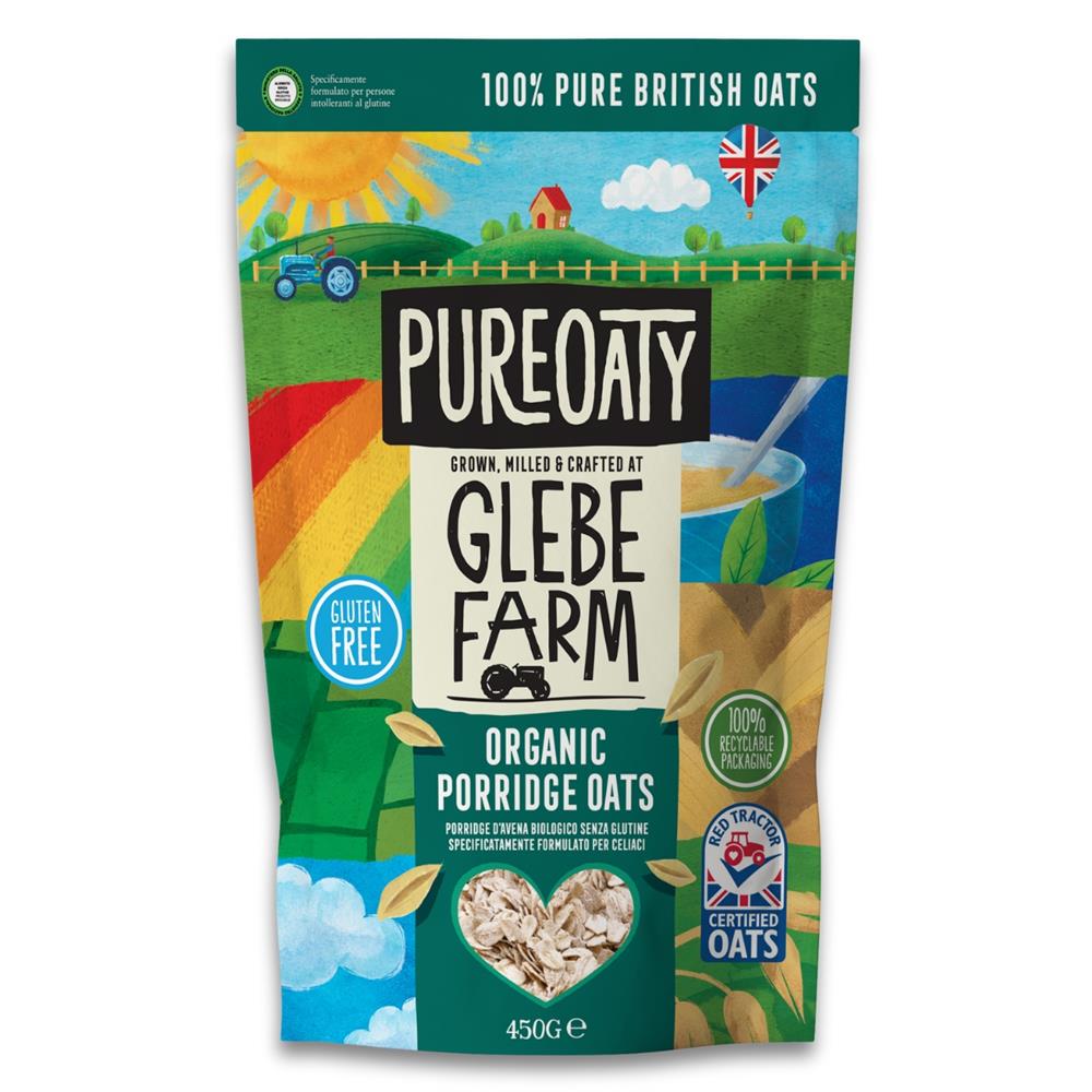 Glebe Farm_Organic G/F Porridge Oats 450g-pack of 3