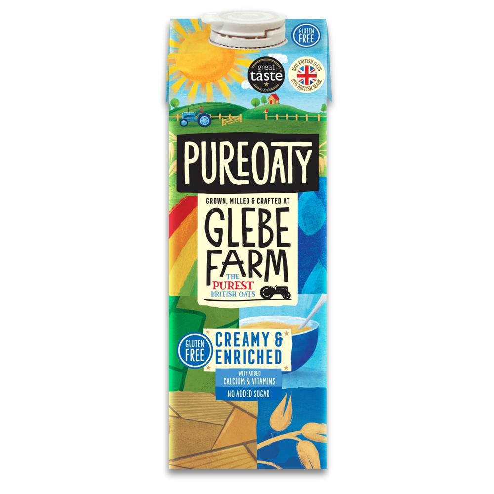 Glebe Farm_PureOaty Creamy & Enriched Oat Drink 1 ltr-pack of 3