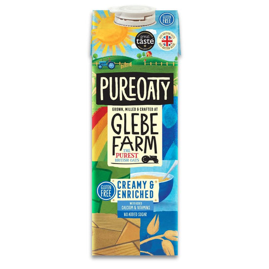 Glebe Farm_PureOaty Creamy & Enriched Oat Drink 1 ltr-pack of 3