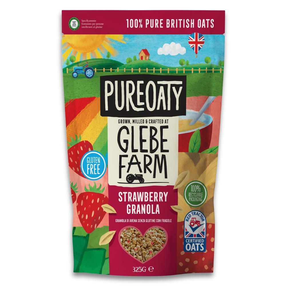 Glebe Farm_Gluten Free PureOaty Strawberry Granola 325g-pack of 3