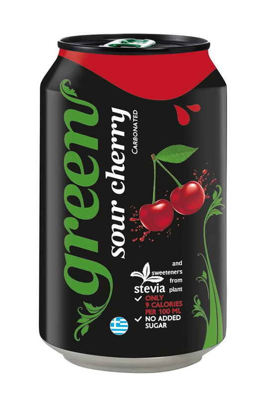 Green Cola_Green Sour Cherry Can 330ml-Pack of 6