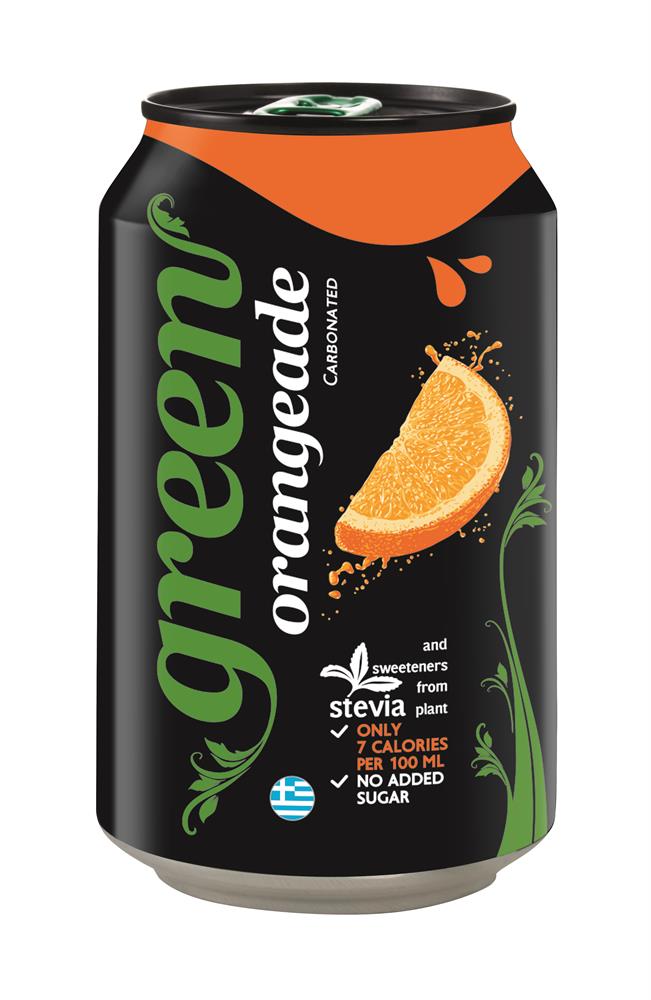 Green Cola_Green Orangeade Can 330ml-pack of 12