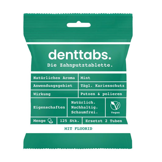 Georganics_Denttabs Toothtablets Mint - 125 Pieces with fluoride
