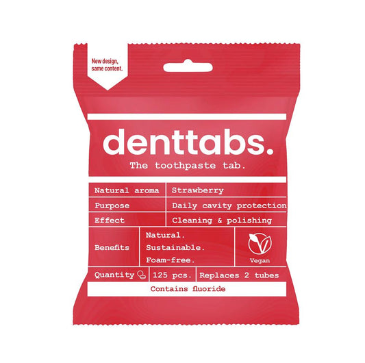 Georganics_Denttabs Toothtablets Strawberry - 125 Pieces - with fluoride